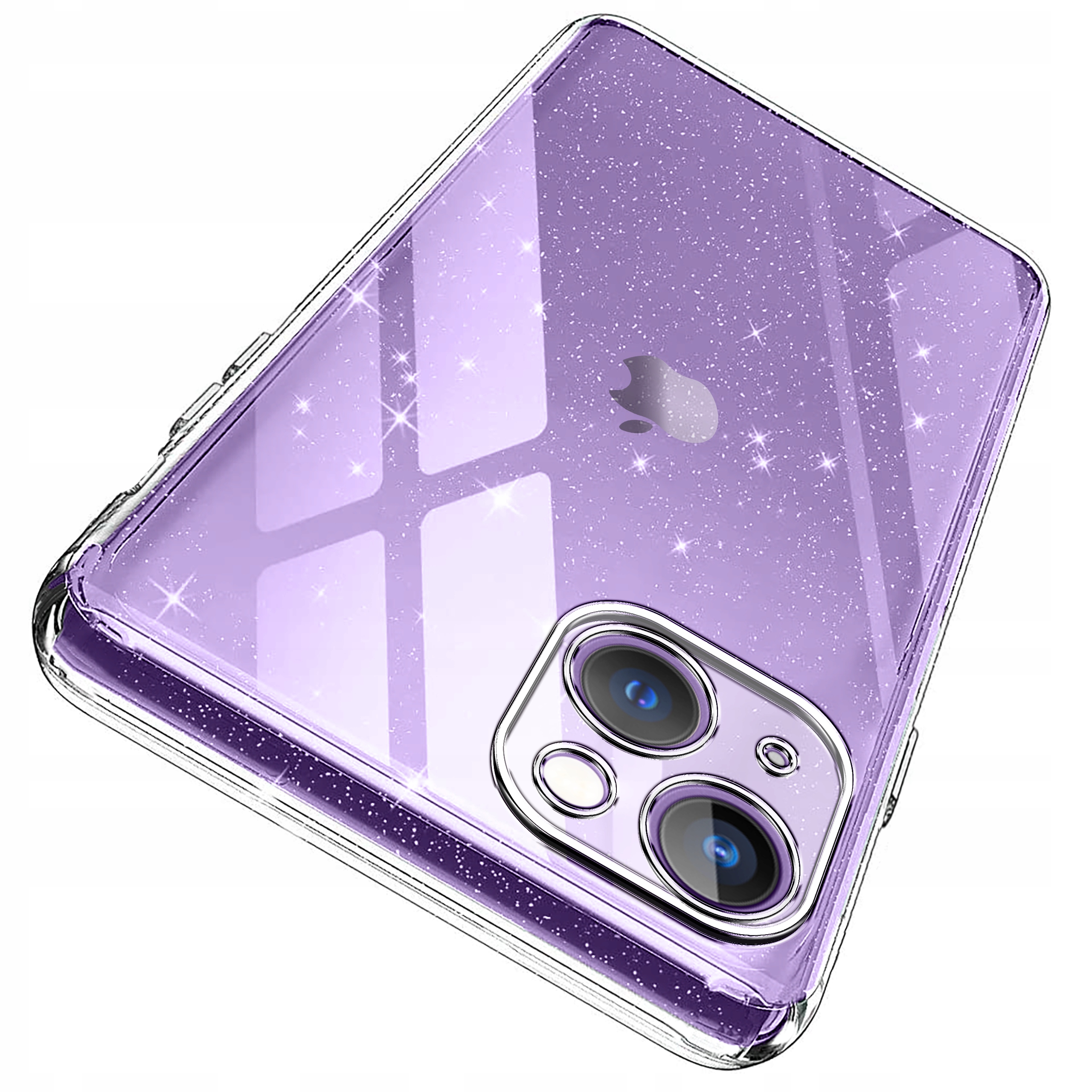 

Etui do iPhone 13 14 Silicone Brokat Case Szkło