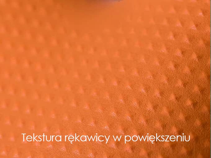 Rękawice rękawiczki robocze ochronne grube mocne GRIP nitrylowe XL 50szt Model gumowe pomaranczowe dla mechanika gogrip gripzzly