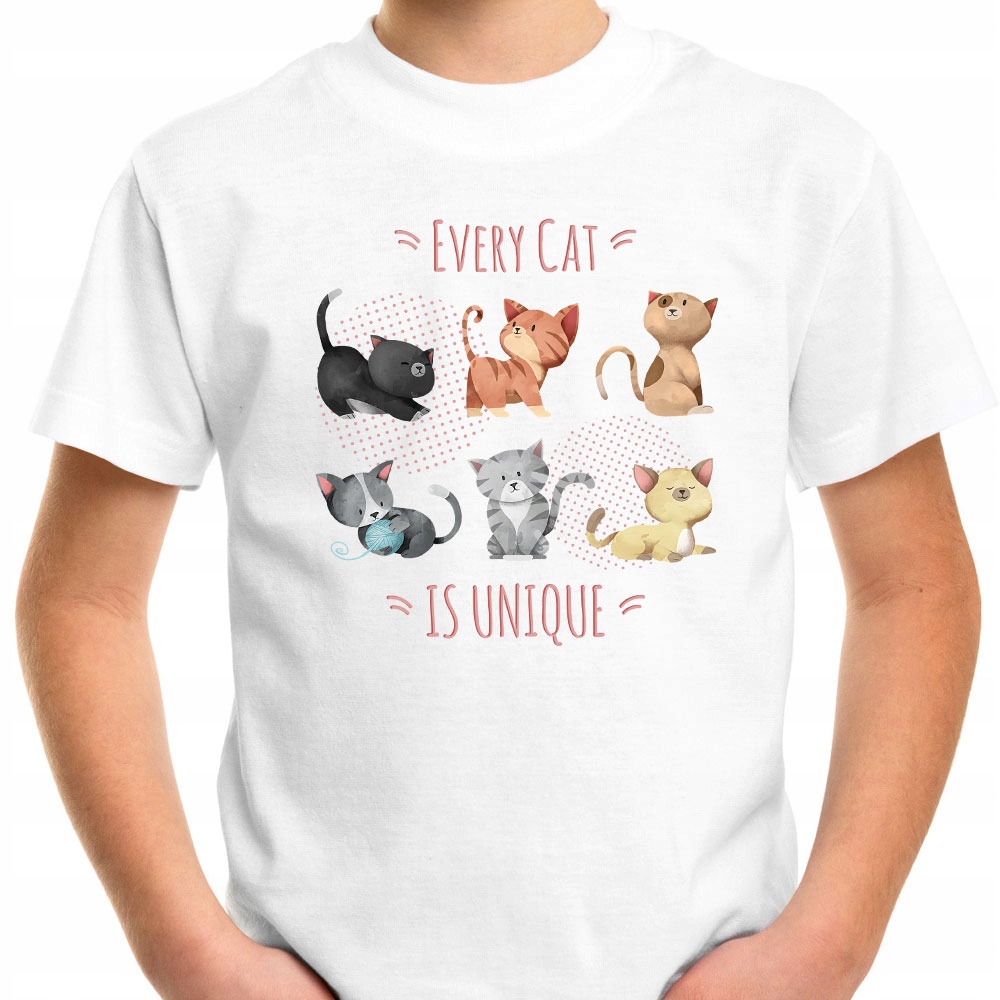 T-SHIRT KOSZULKA DLA DZIECKA KOTY KOTKI 152 SUPER JAKOŚĆ