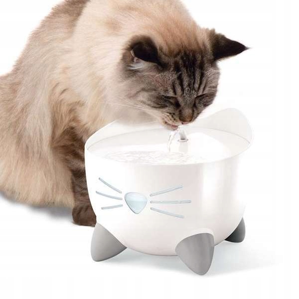 Levně Pixi Catit Fontána napáječka miska na vodu s filtrem pro kočky 2,5 L bílá