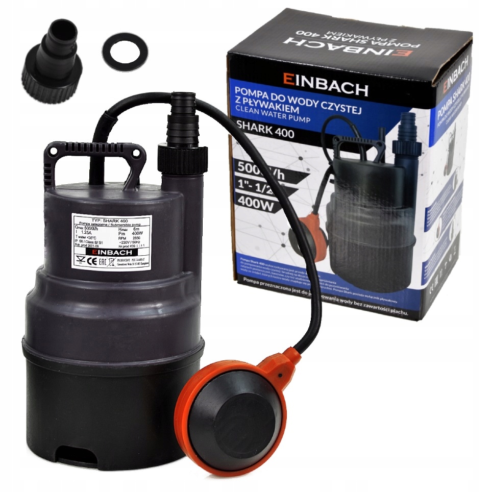 Pompa Do Wody Brudnej Czystej Szamba Ścieków 4980l/h Moc 400W Wydajna Mała