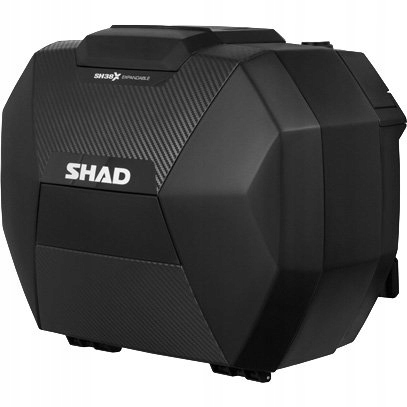 Bočný Kufor Shad SH38X Čierny, s nastaviteľnou veľkosťou
