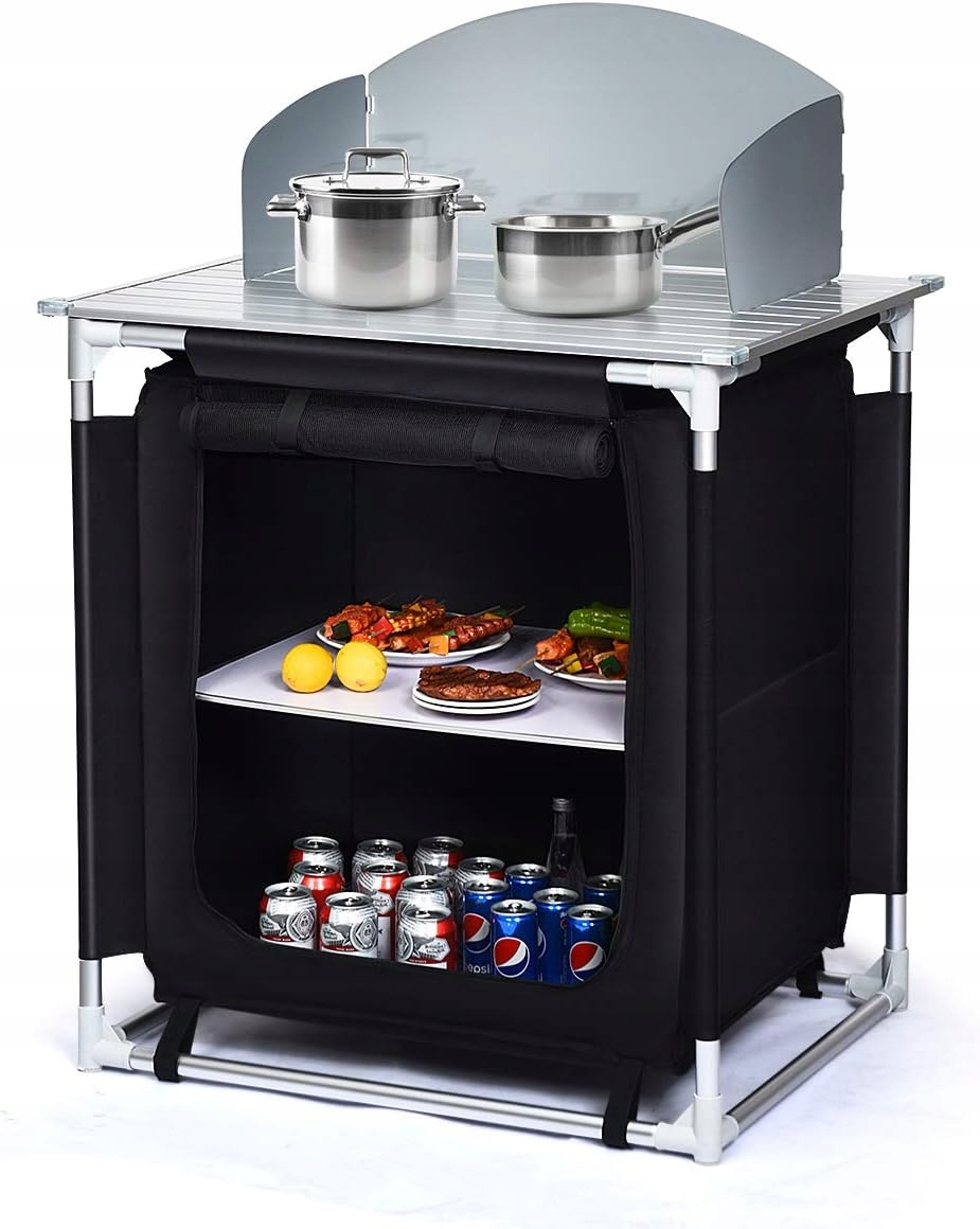 Kempingová, cestovní kuchyně, kempingová skříňka, skříň s látkovým jídlem