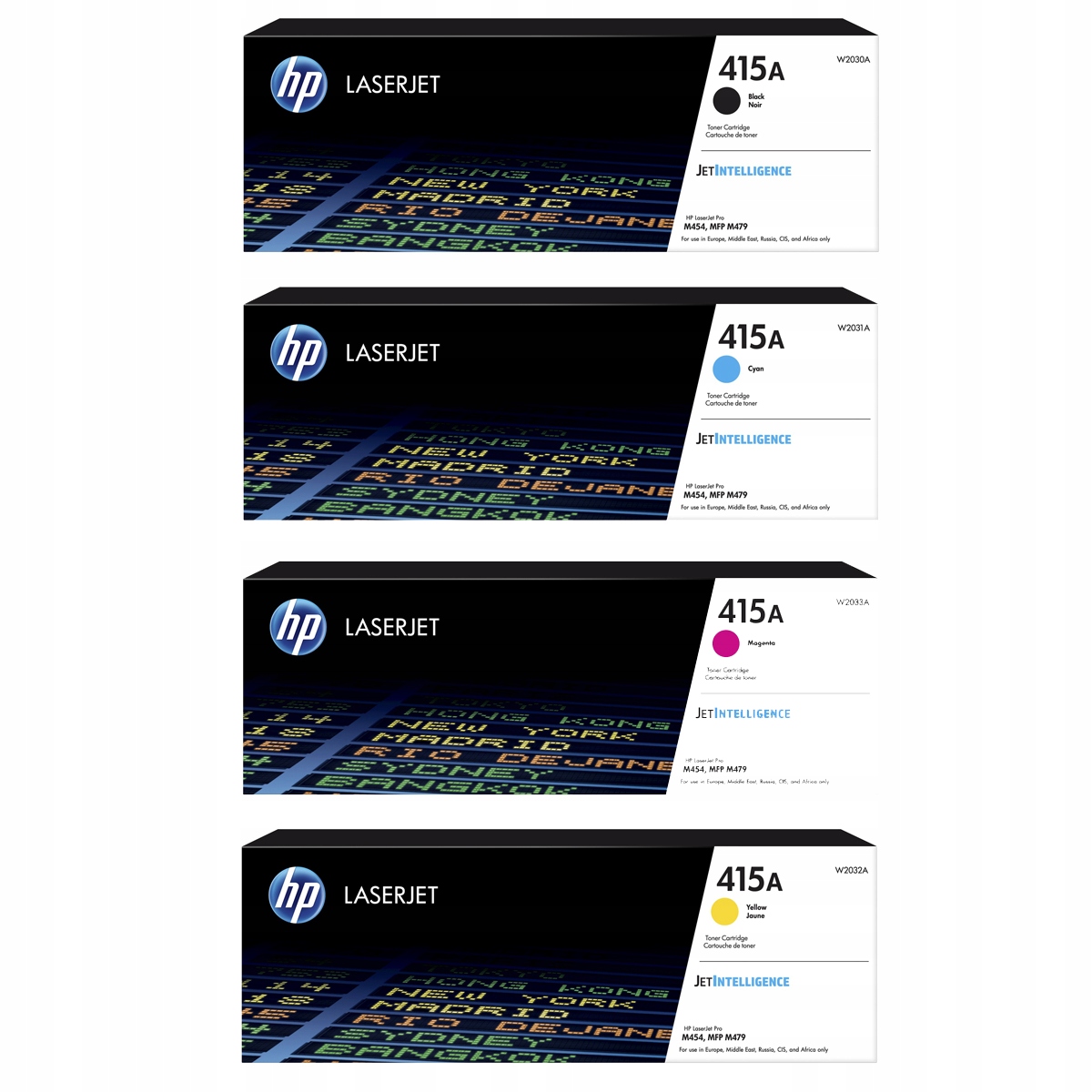 

4x org. Hp 415A Cmyk W2030A W2031A W2032A W2033A