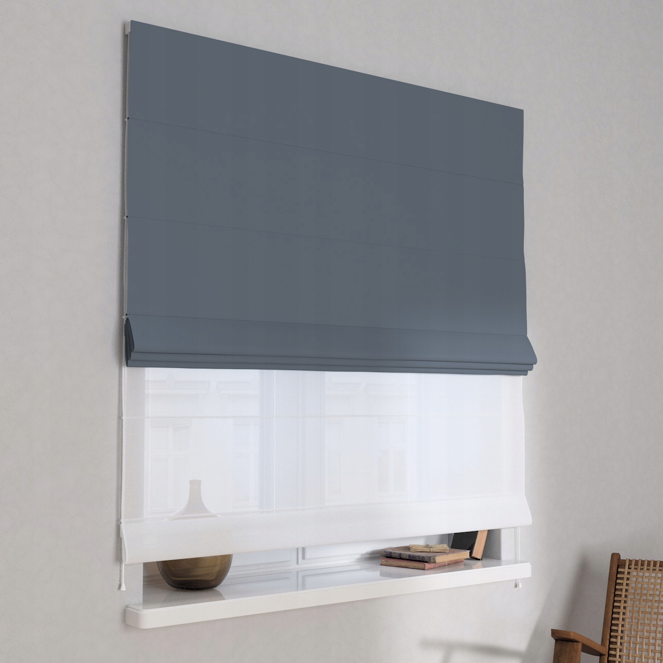 Hotová římská roleta Duo 180 x 180 cm černá