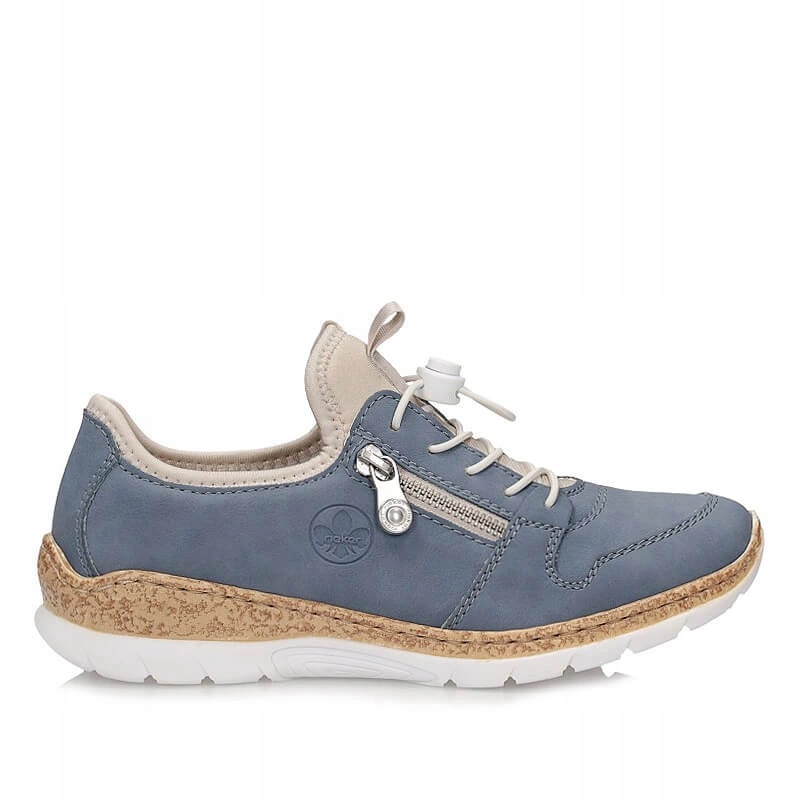 Dámské polobotky Rieker N42G0-14 modré, nazouvací