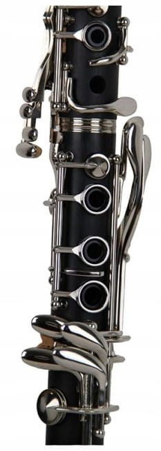 KLARNET Z FUTERAŁEM POKROWCEM DO NAUKI DLA ZESPOŁU SZKÓŁ JAKOŚCIOWY SMAR Kolor czarny