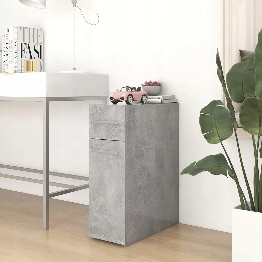 vidaXL Úložná skříňka betonově šedá 20 x 45,5 x 60 cm kompozitní dřevo