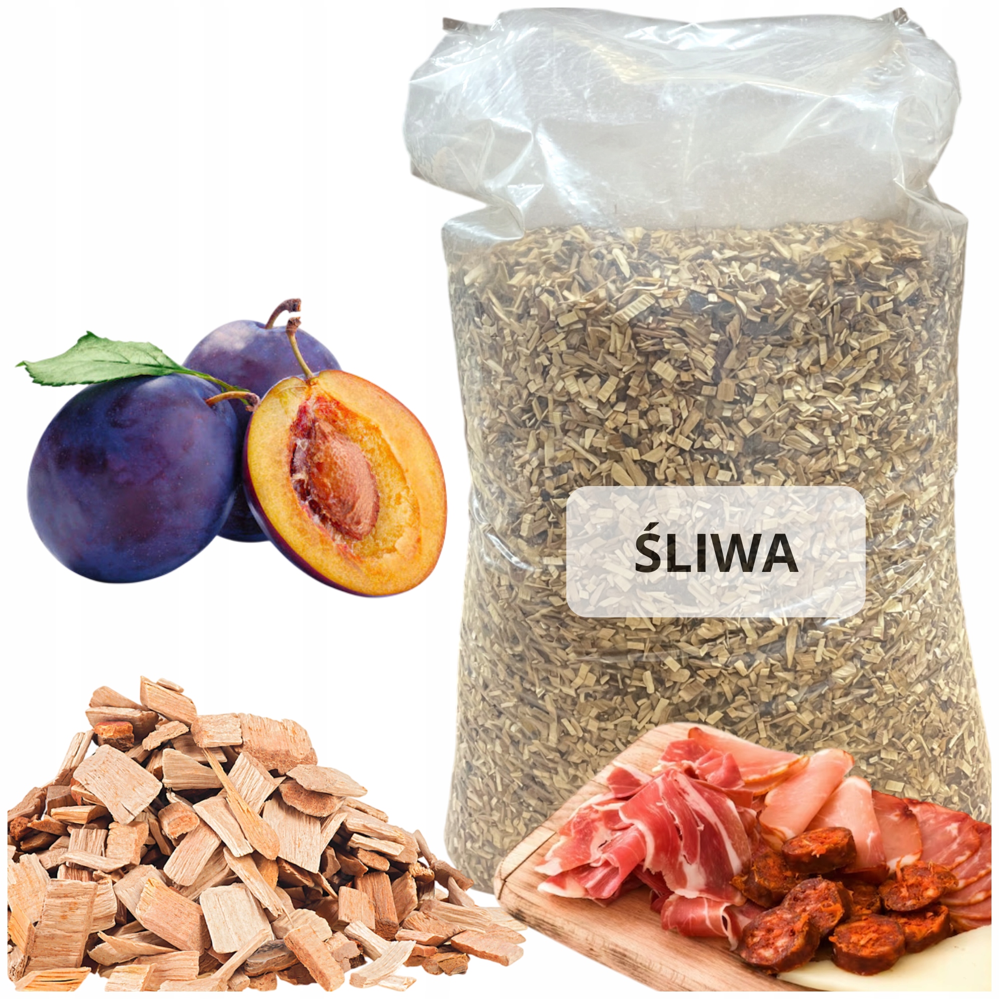 Udící Štěpky Slíva Sáček 60L 15KG KL10 Bez Chemických Přísad Gril