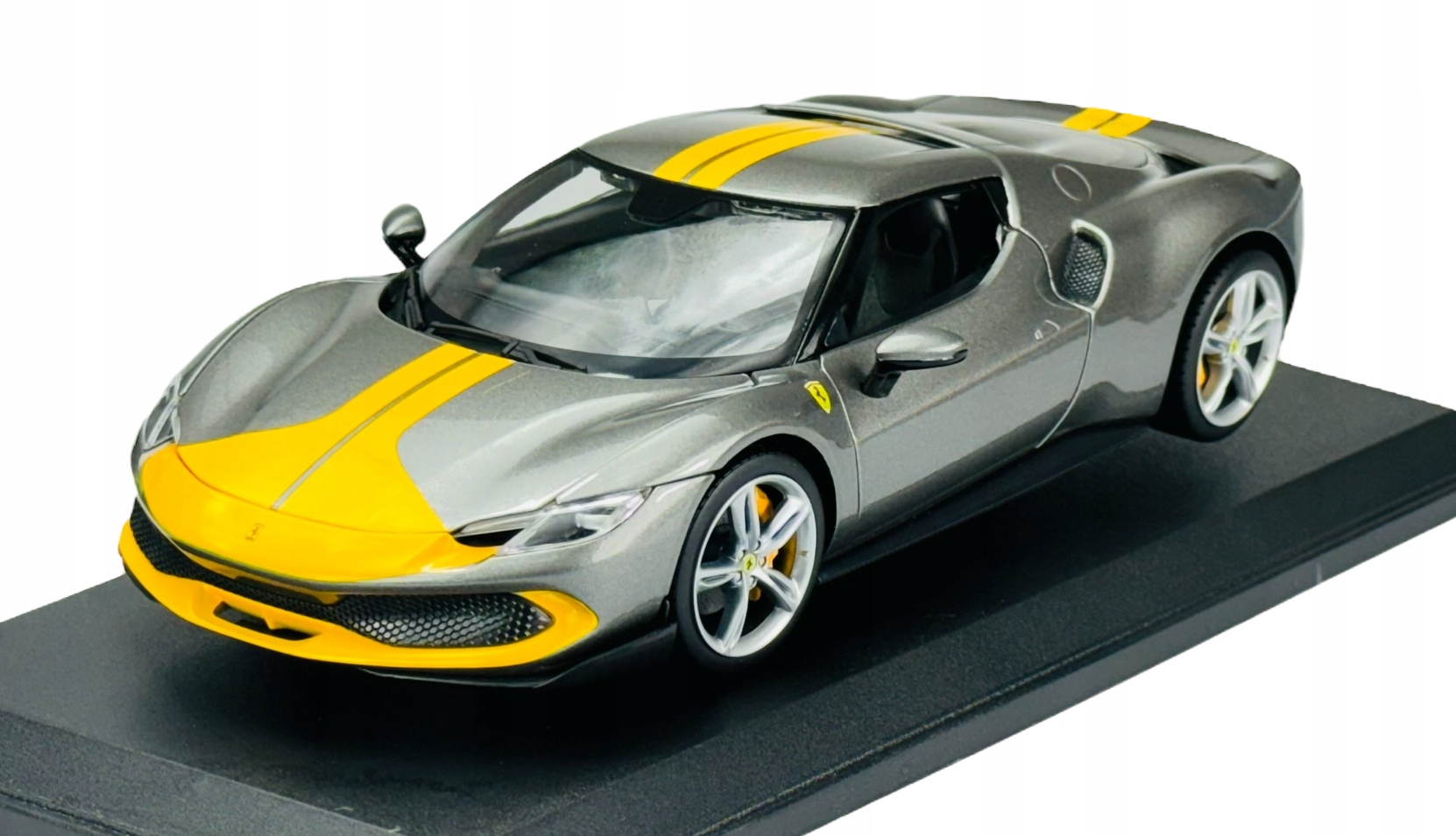 Bburago Ferrari 296 Gtb Assetto Fiorano Stříbrná 1:18 Kov Nový Model 16017