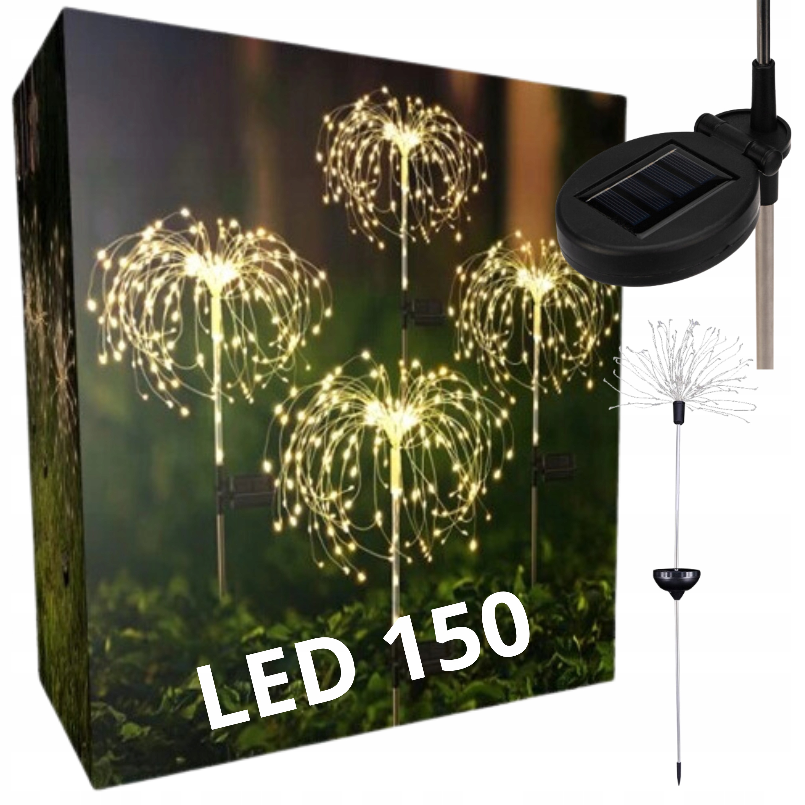 

Lampa Solarna Fajerwerki Dekoracja Ogrodowa Cieple