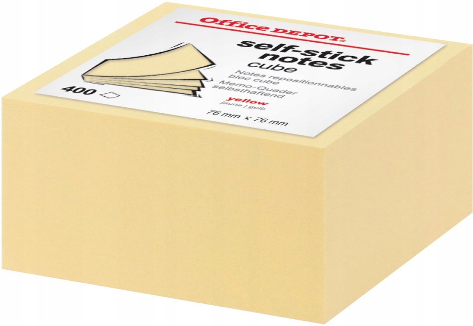 

Notes samoprzylepny 76x76mm 400 karteczek żółty