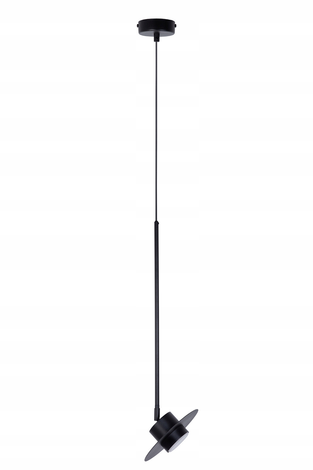 Závěsná lampa černá kulatá 20 cm pohyblivá do kuchyně minimalistická Sigma