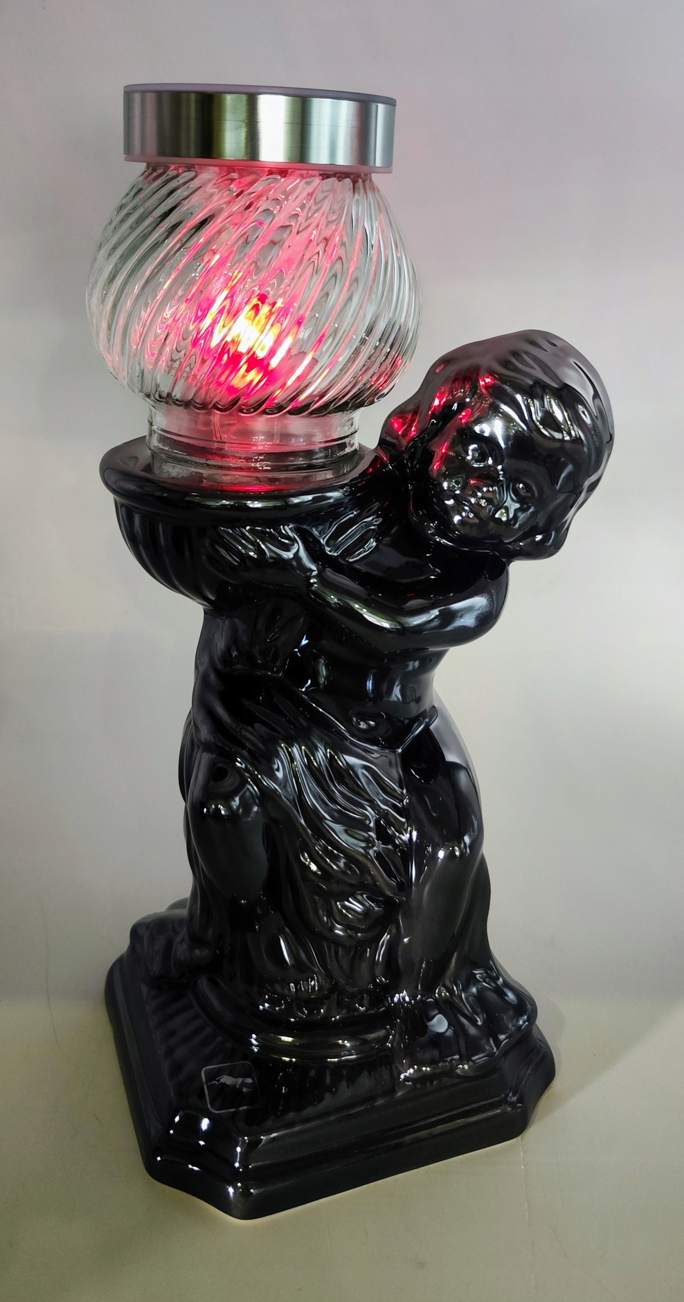 Porcelánový Anjel ZC-A3 Čierny/ Metalický Solárny Duo Č Kus