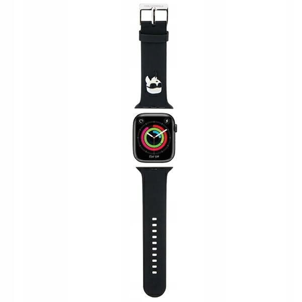 Karl Lagerfeld Pásek Klawlslknk pro Apple Watch 42/44/45/49 mm černý/černý