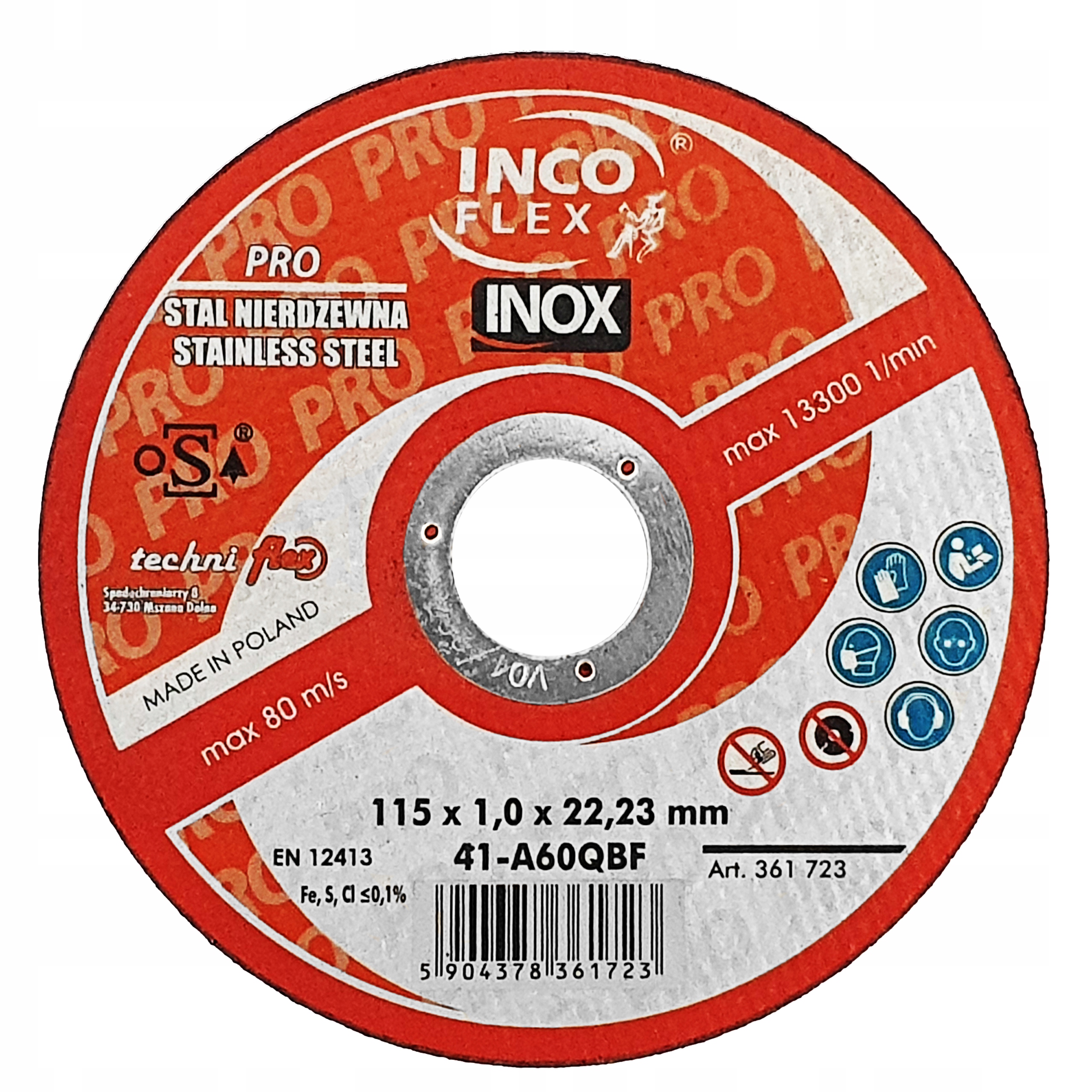 

Tarcza Do Cięcia Inoxu 115x1x22 Incoflex Pro