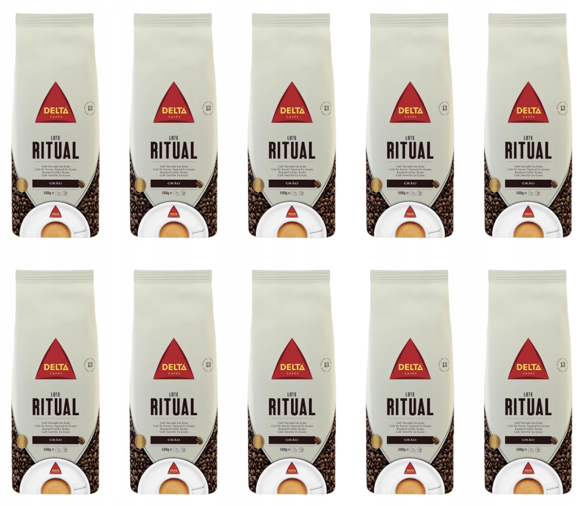 Levně 10 x Káva tradičně pražená zrnková Ritual 500 g Delta