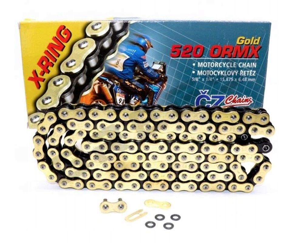 Hnací Reťazec 520 Ormx (108 Článkov) Active Ring (x-ring) Zlatý Do 600