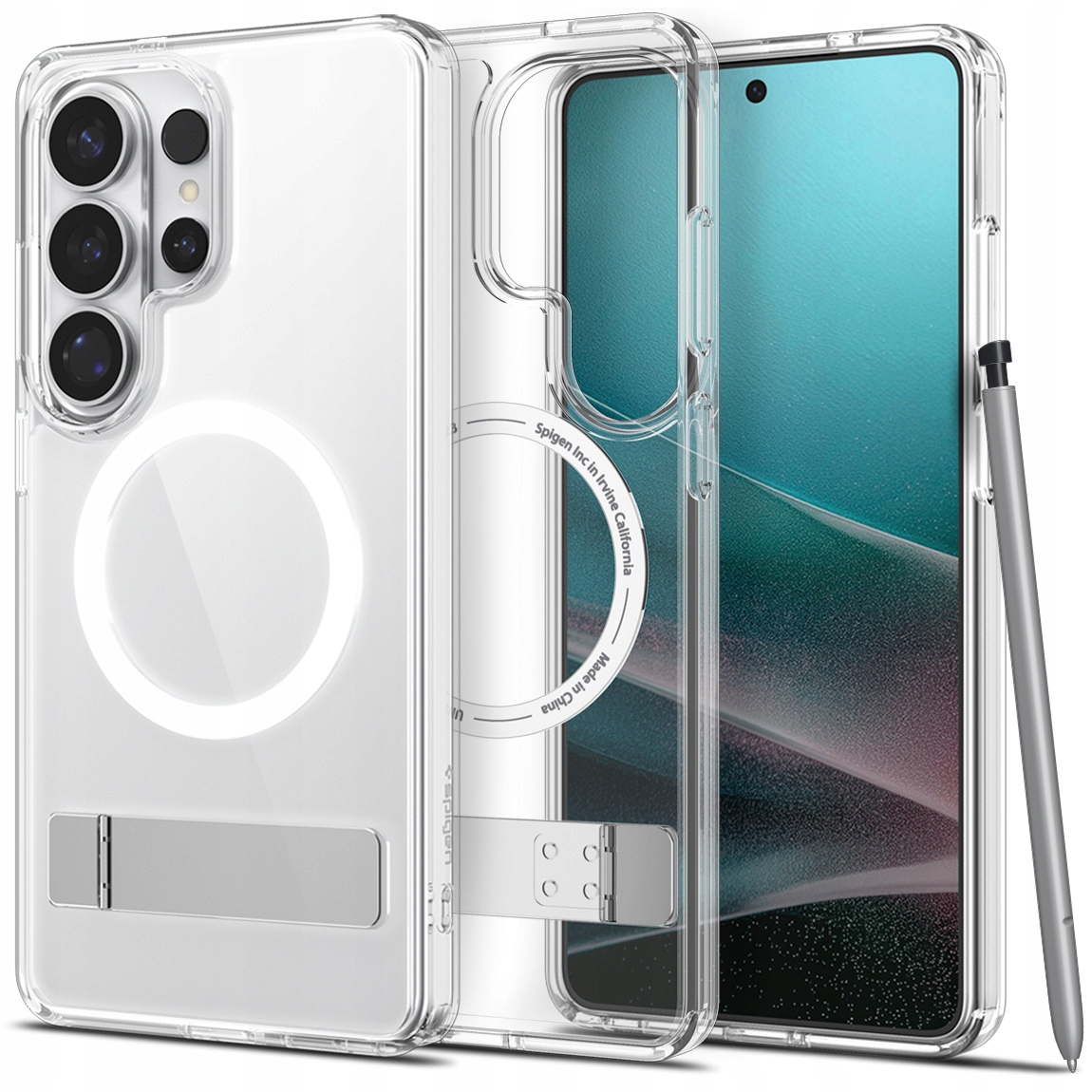 Pouzdro pro Galaxy S26 Ultra, Spigen Ultra Hybrid S Mag, pro MagSafe, se stojánkem