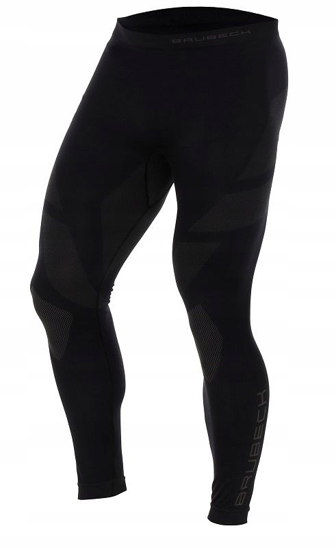 Spodnie termoaktywne czarne na trasy turystyczne Brubeck Dry M 80-86cm