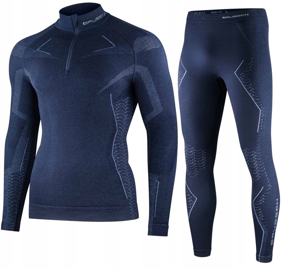 Męska Bielizna Termoaktywna Z Wełny Merino Brubeck Do Sportów Zimowych -XL