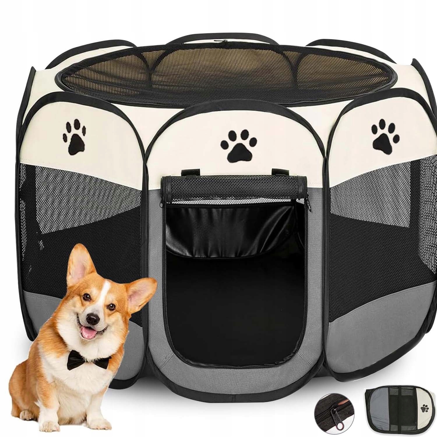 Levně Skládací Kotec Pelíšek Klec Pro Psa A Kočku Prodyšná Voděodolná 74 CM