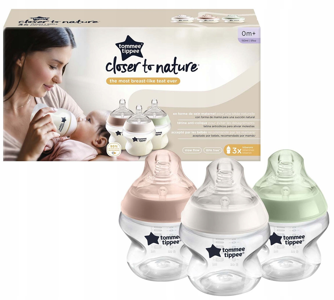 

Tommee Tippee Butelka antykolkowa 3x150ml 0m+