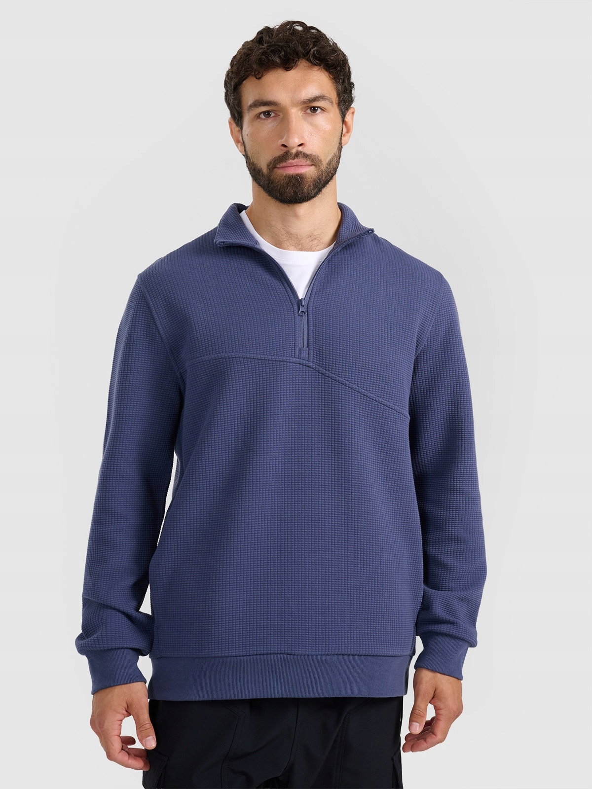 Bluza Męska 4F Casual Z Dzianiny Waflowej Halny TSWSM1930 AW25 S