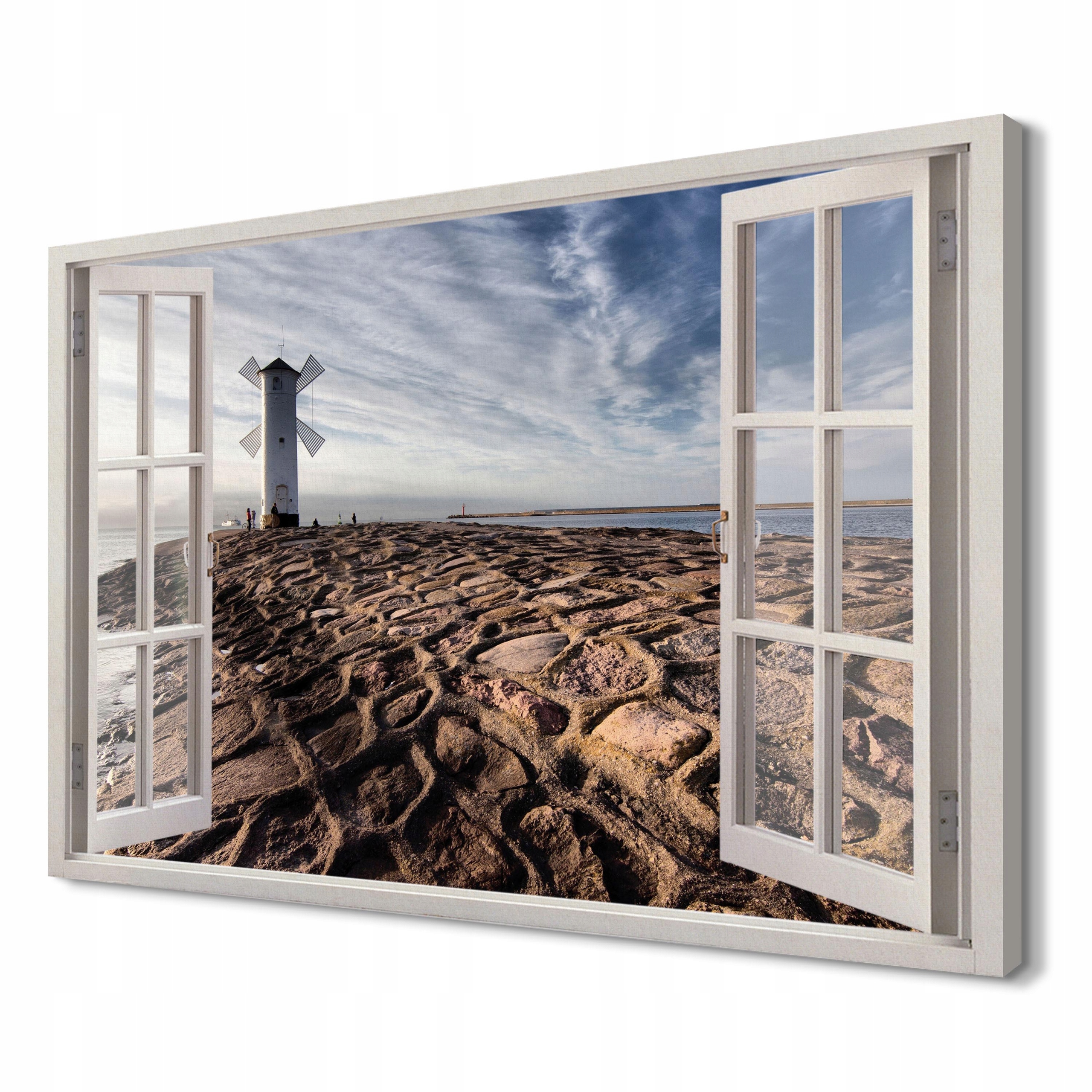 

Wiatrak Latarnia Obraz okno 3d 120x80 na prezent