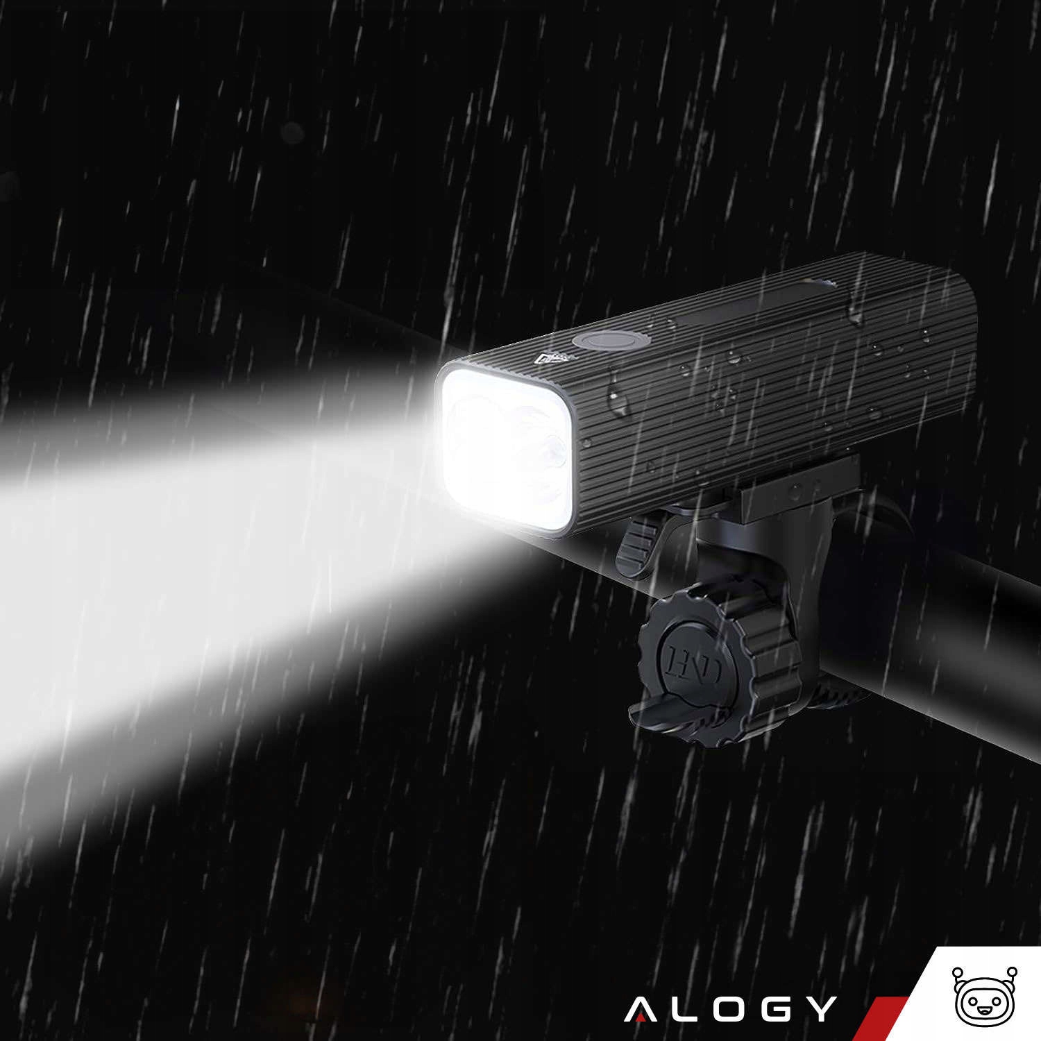 LATARKA LAMPKA ROWEROWA PRZÓD LAMPA LED POWERBANK Marka Alogy