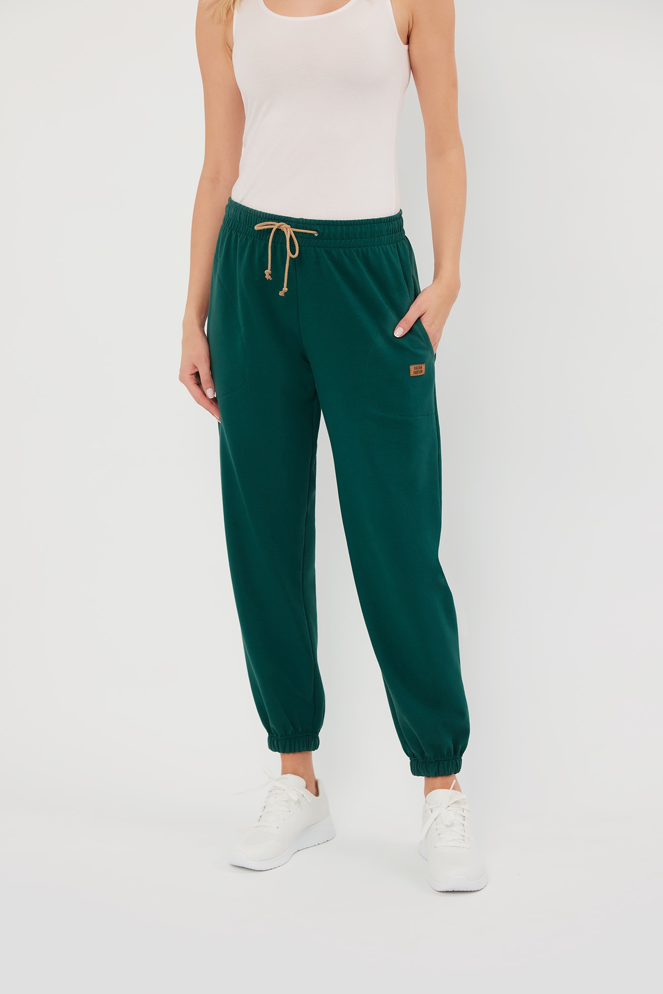 Dámské bavlněné dlouhé kalhoty XL Viva Italian Fashion