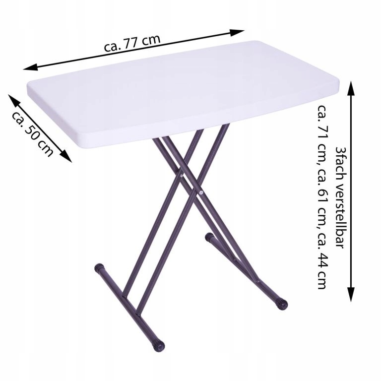 Zahradní skládací piknikový stůl, 69 x 77 x 49 cm