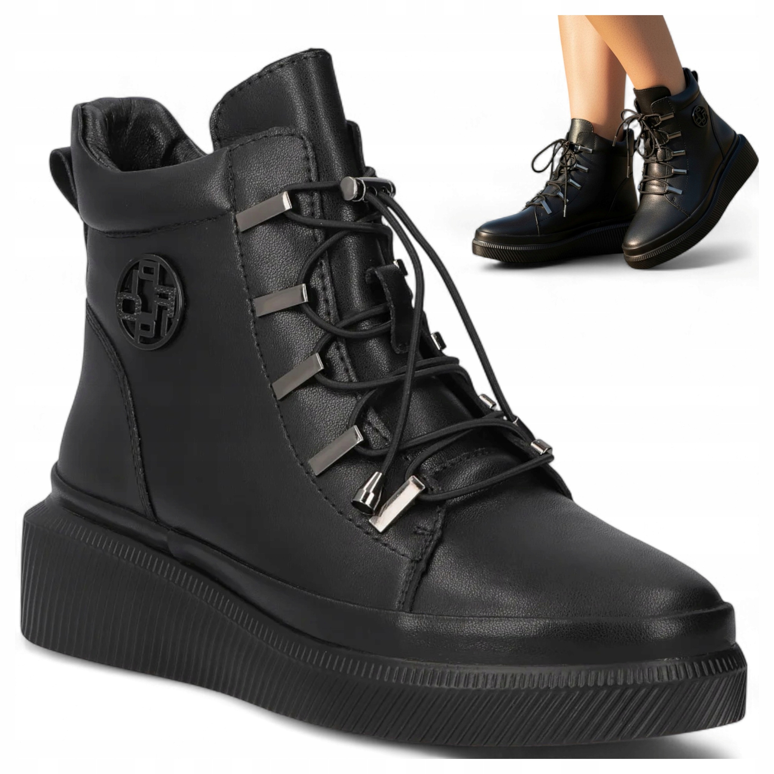 Filippo 39 Dámské zimní boty z přírodní kůže, zateplené, silná podrážka