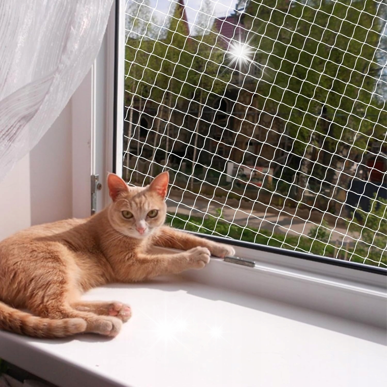 Ochranná Síť Pro Kočky 6x3 m Na Okna A Balkon Trvanlivá A Bezpečná Ochrana
