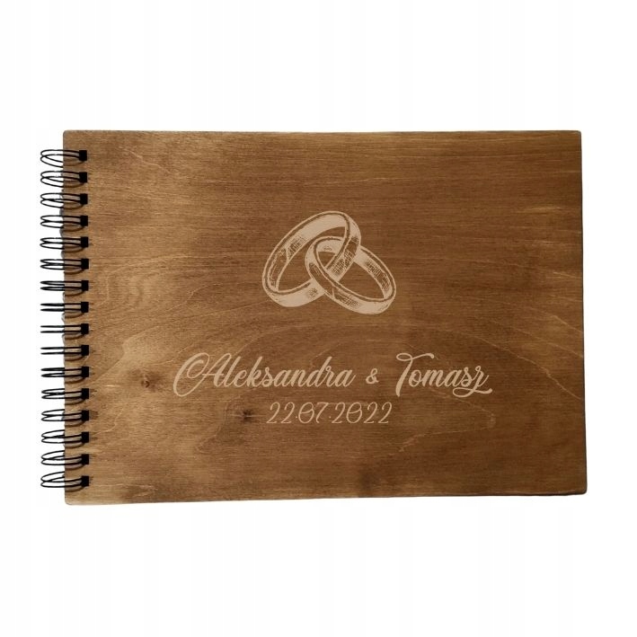 ALBUM NA ZDJĘCIA ŚLUBNY DREWNIANY PREZENT NA ŚLUB