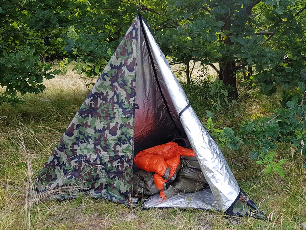 3x3 m-Termoizolacyjna płachta, Tarp BUSHMEN CAMO Waga 790 g
