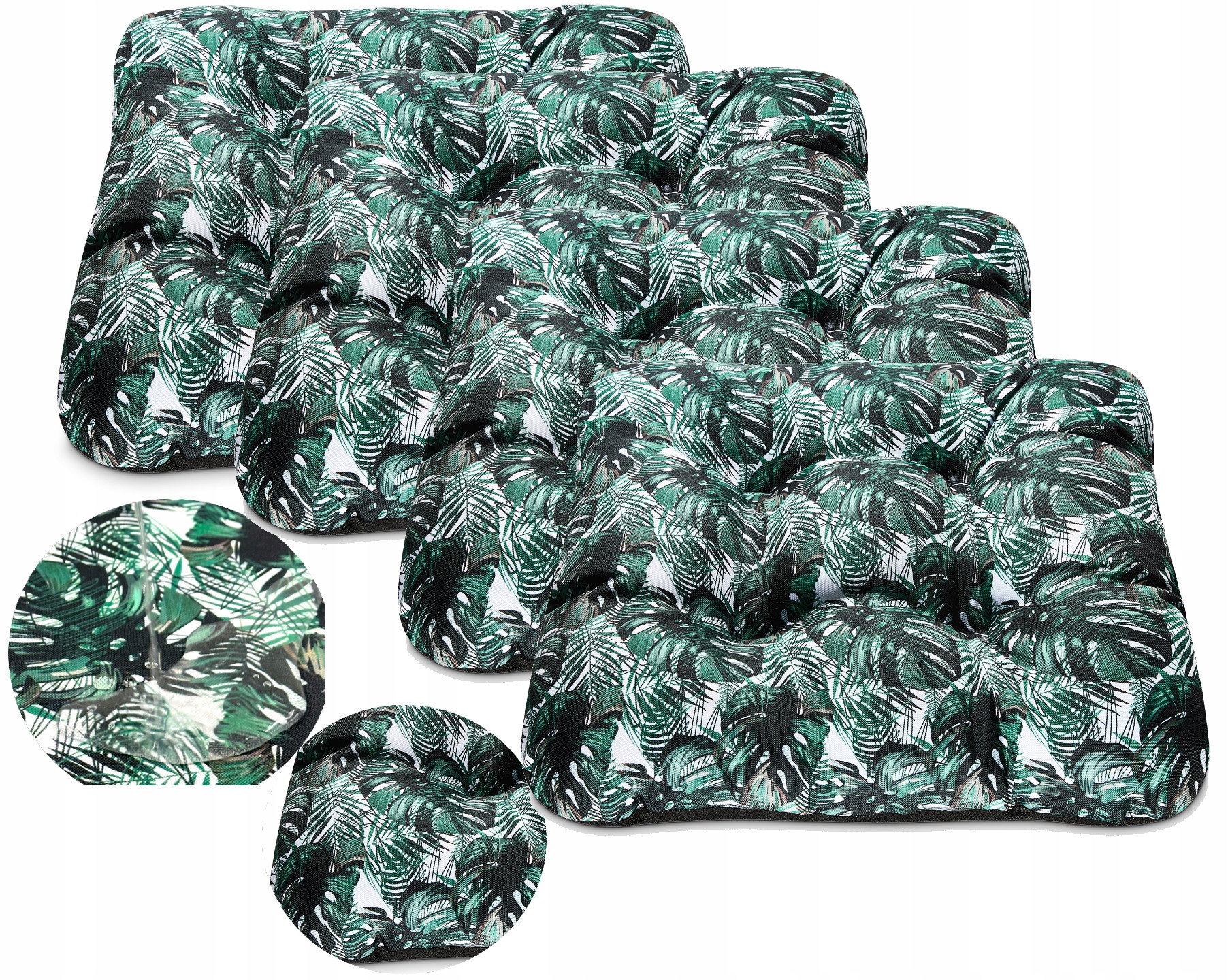 Polštář na zahradní židli sada 4ks 45x45 exot