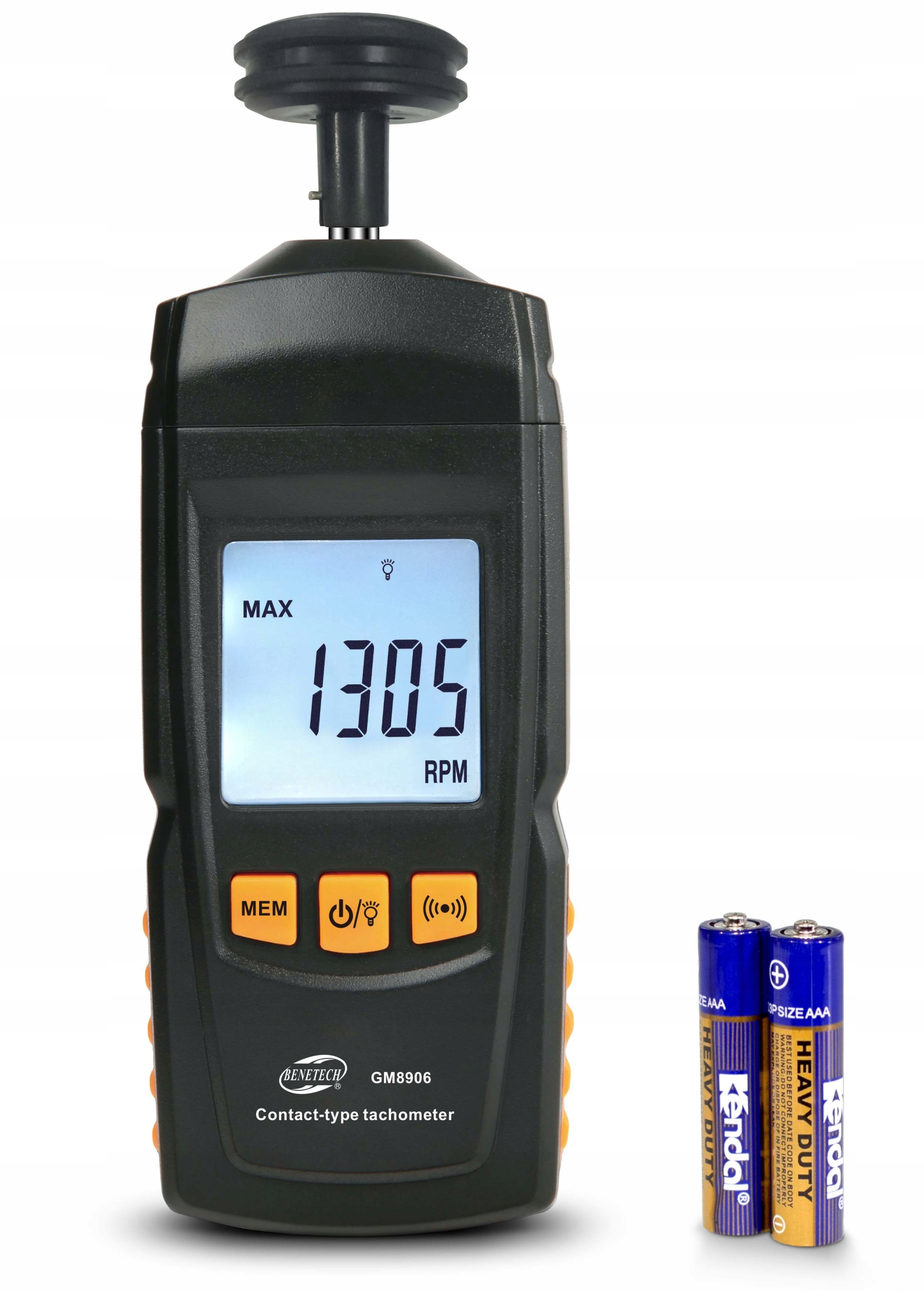 TACHOMETR KONTAKTOWY OBROTOMIERZ CYFROWY MIERNIK OBROTÓW DO 99999 RPM LCD Marka Benetech
