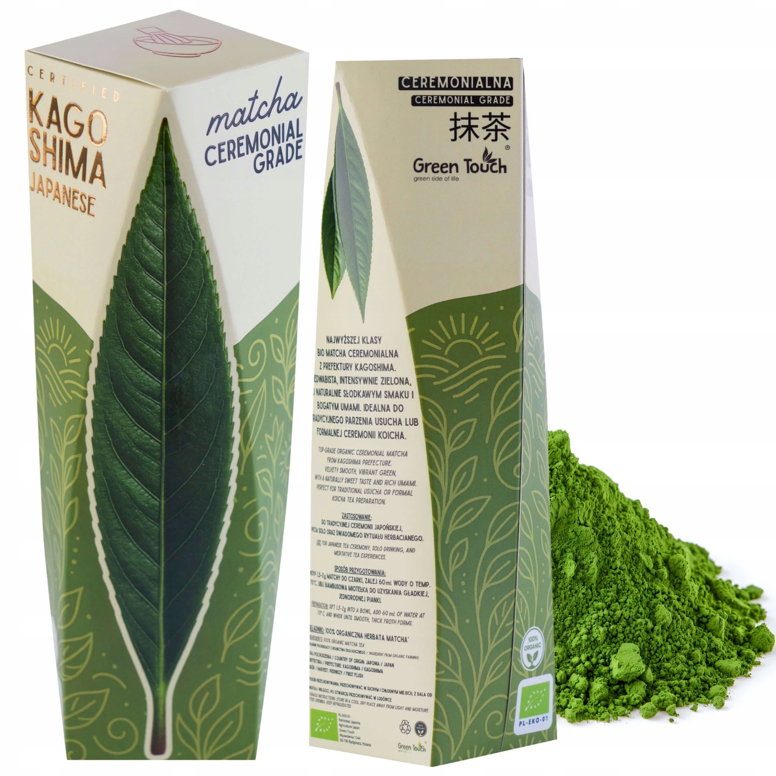 Levně Matcha japonská Kagoshima Ceremonialní 30 g Green Touch Certifikovaná Bio