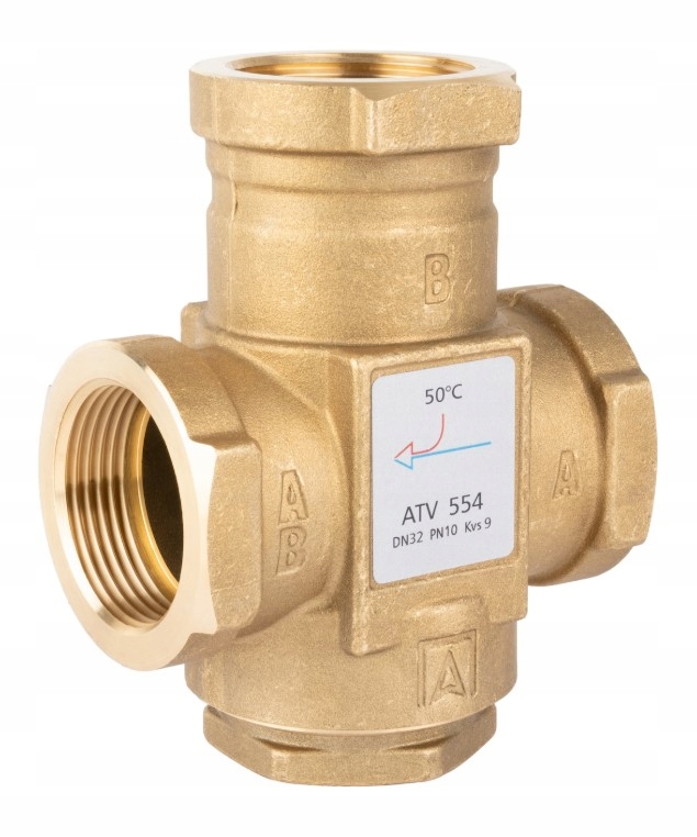 Teplotný Ventil Na Ochranu Návratu Kotla Atv 554 DN32 5/4" Cal 9 m³/h 50°C