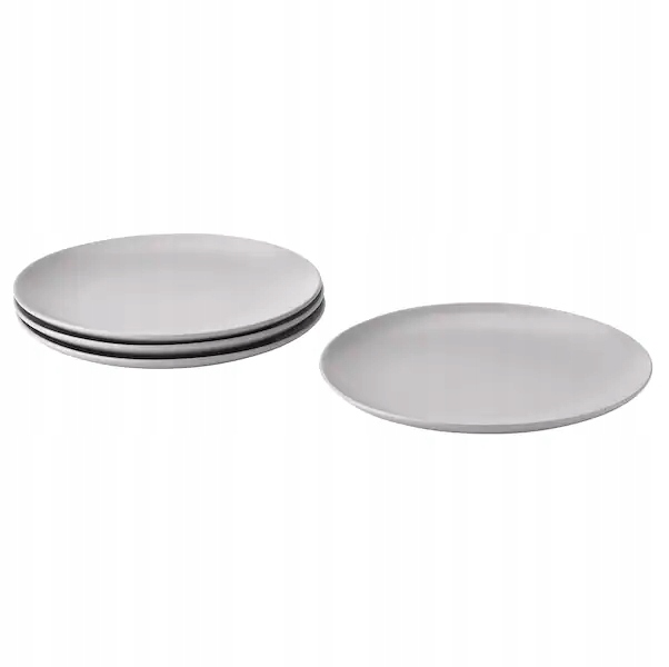 

Ikea Fargklar Talerz matowy jasnoszary 26 cm 4szt