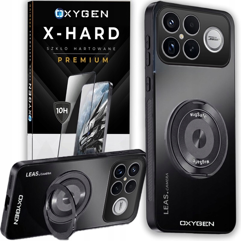 Etui na telefon Obudowa Oxygen LeaS do Xiaomi Poco F8 Ultra Szkło X-hard