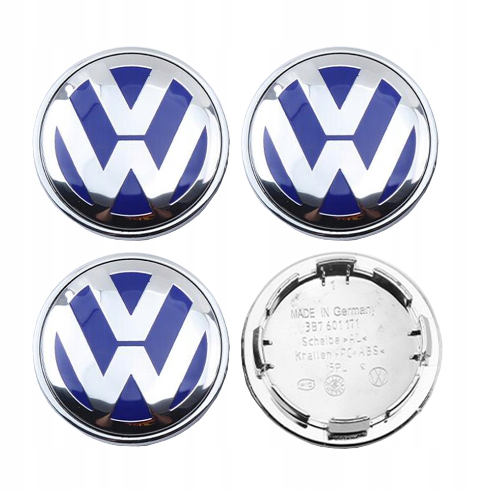 4x Volkswagen 65mm крышки для дисков 4 шт.