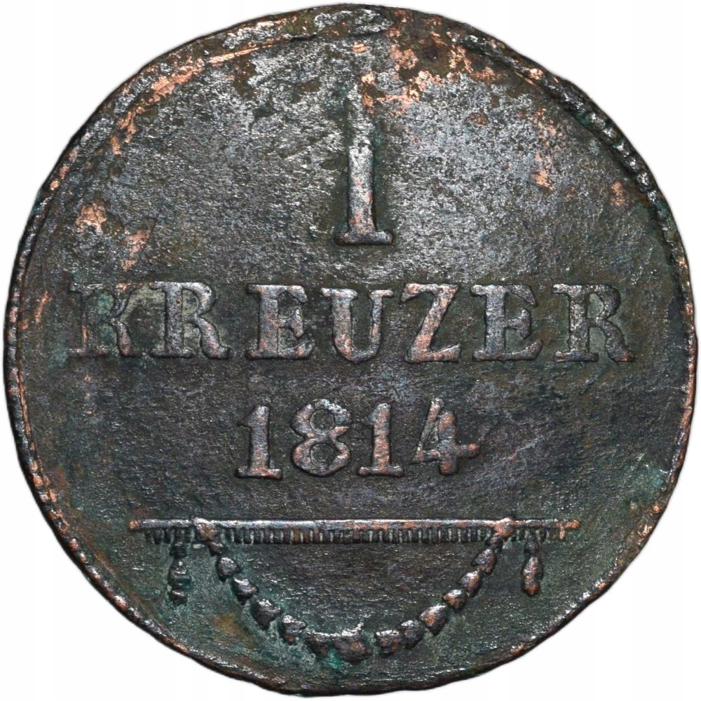 Saksonia Meiningen 1 krajcar 1814 / kreuzer