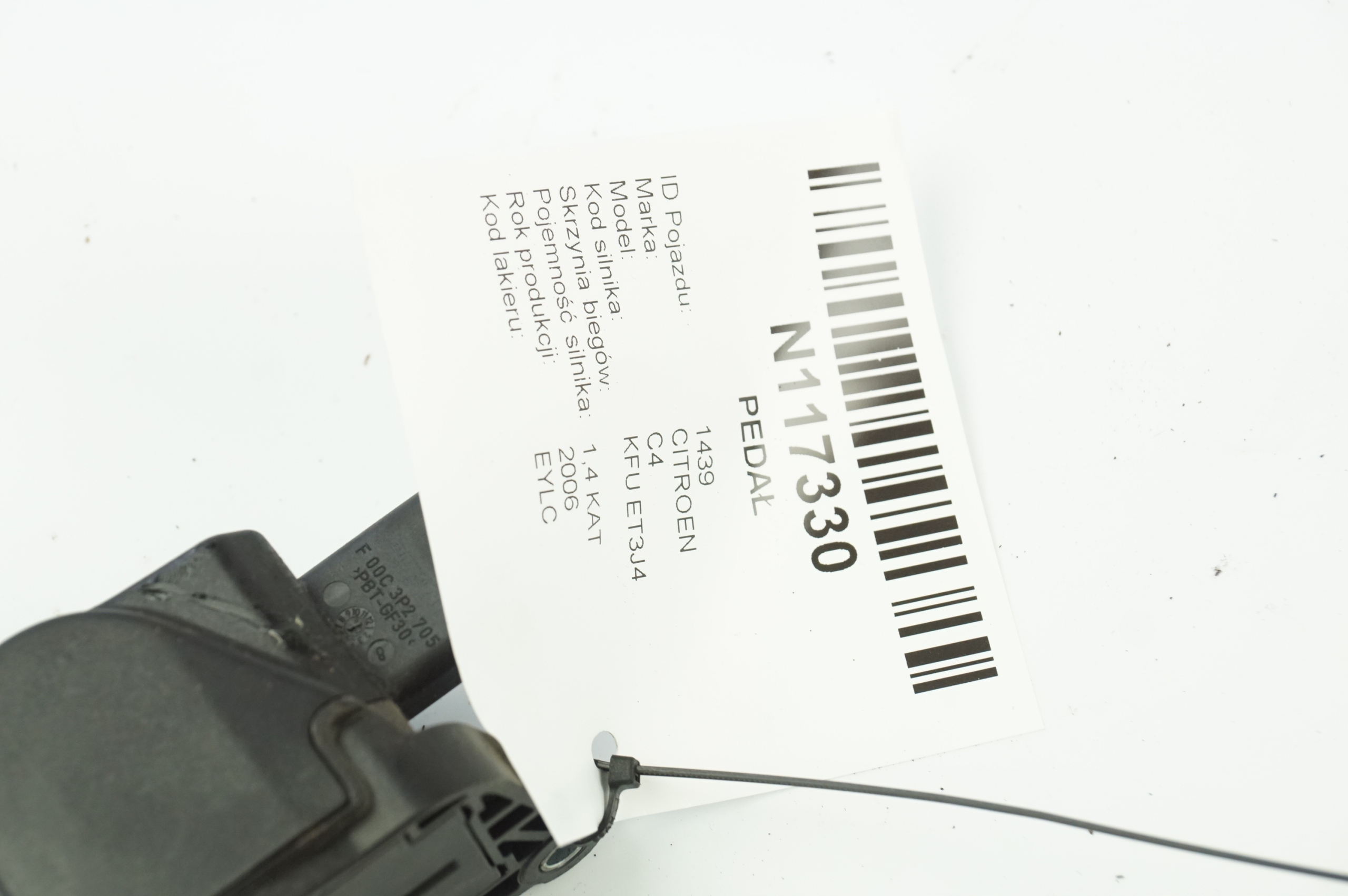PEDAL potentiometer Gas 9680565880 CITROEN C4