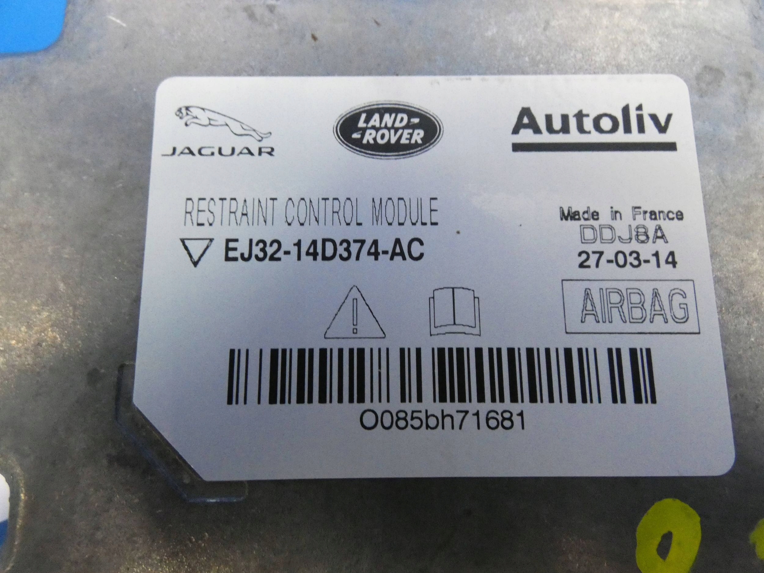 RANGE ROVER EVOQUE e L538 modulo Centralina airbag AIR BAG