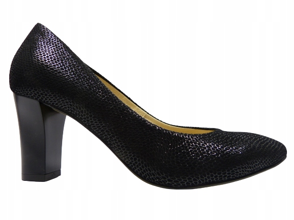 černé bone lodičky stabilní kožené dámské boty Kotyl 37