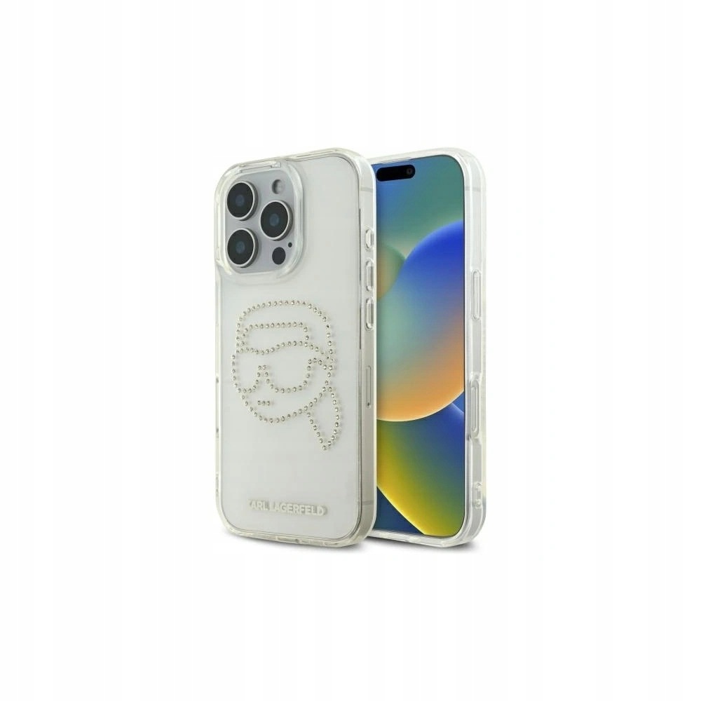 Karl Lagerfeld Pouzdro iPhone 16 Pro Max Hardcase IML s kamínky