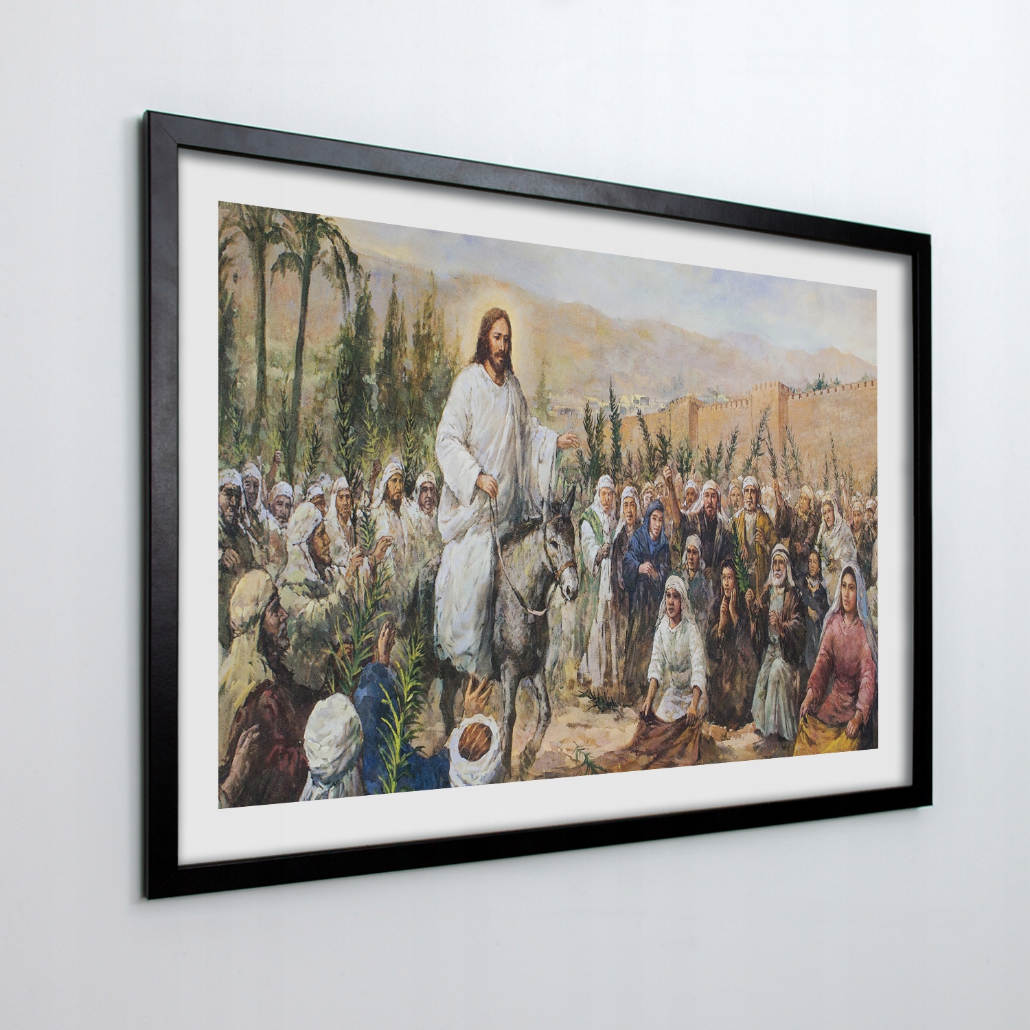 Nástěnný obraz s rámeček mdf Ježíš Jeruzalém 100x70