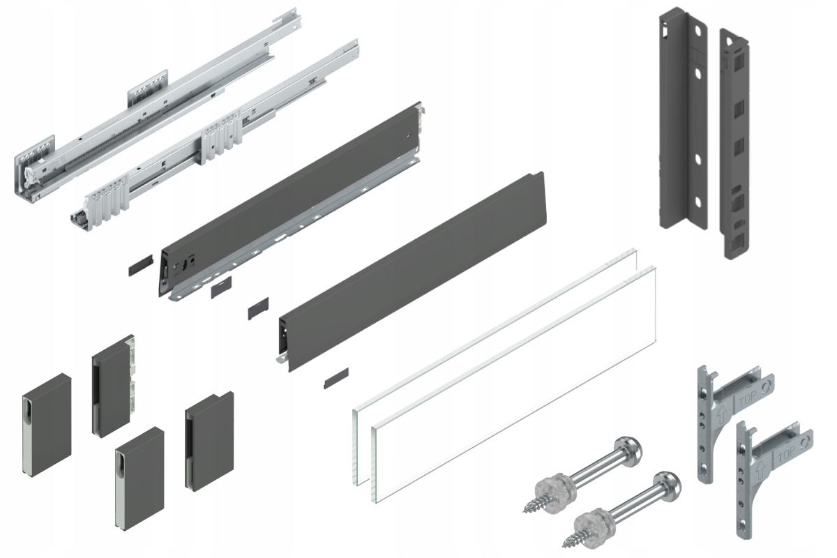 Blum Šuplík Merivobox 600 Vysoká E Blm Antr 40 kg